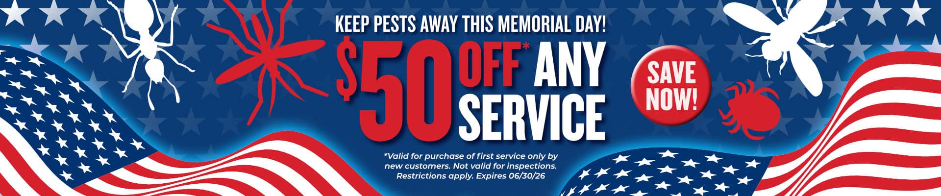 Save on Pest Control Memorial Day Special